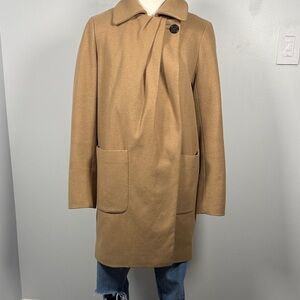 J. Crew Wool Cashmere Blend Camel Overcoat